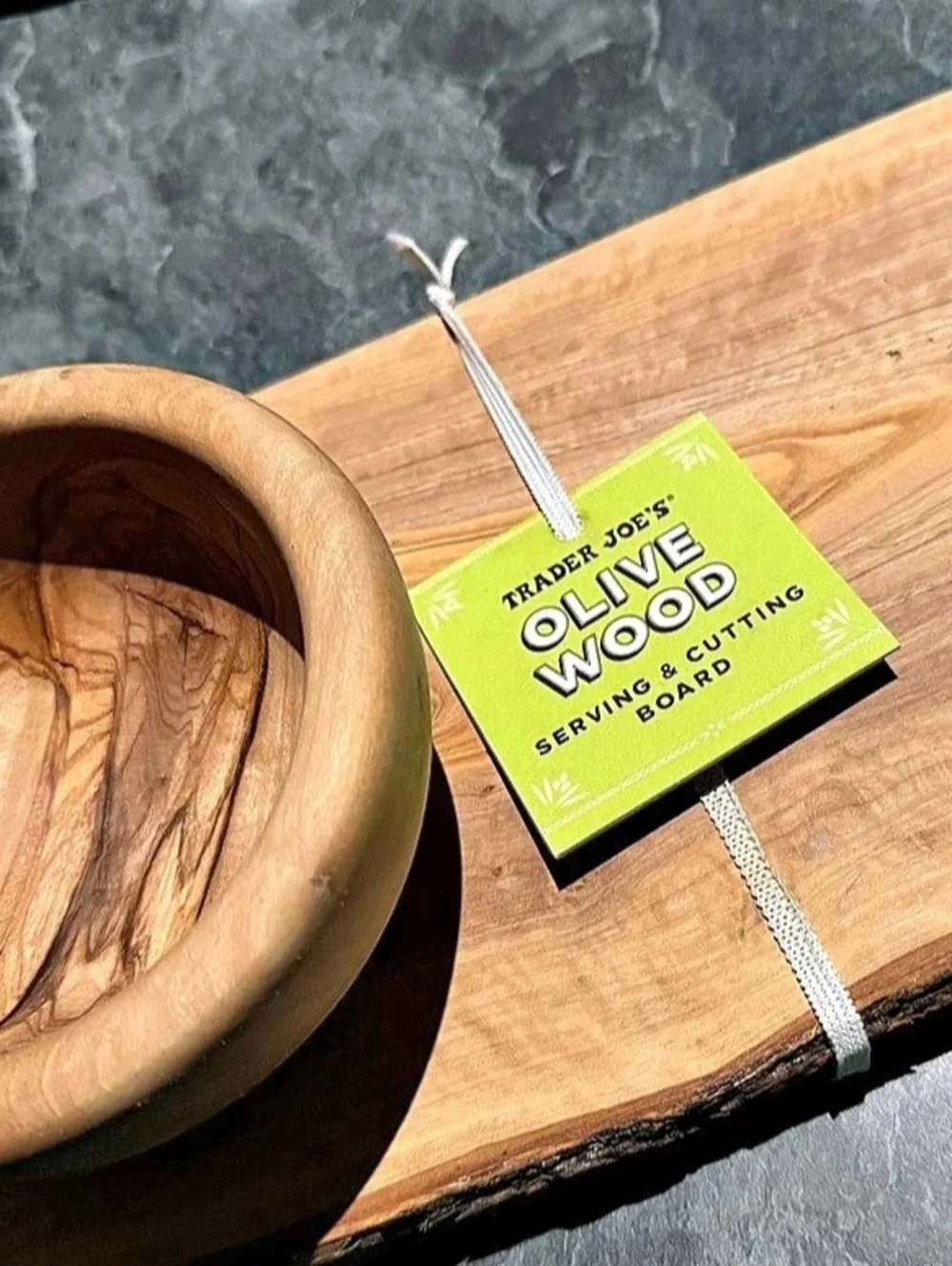 Trader Joe's Olive Wood Serving & Cutting Board